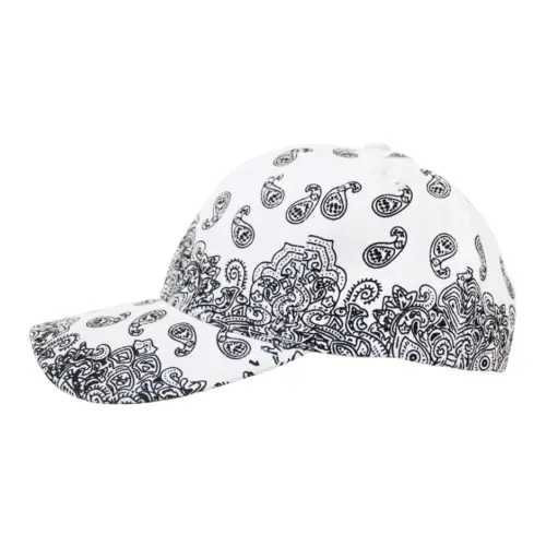 Gorra blanca con mandalas negras