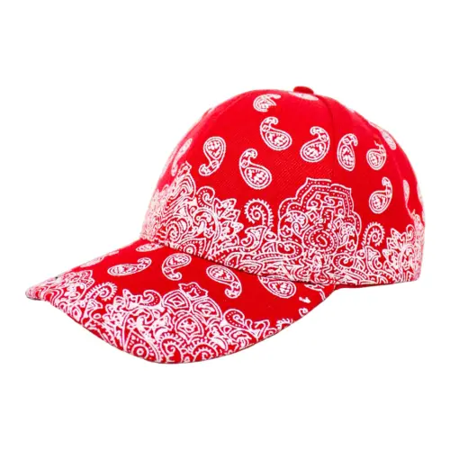 Gorra roja con mandalas blancas