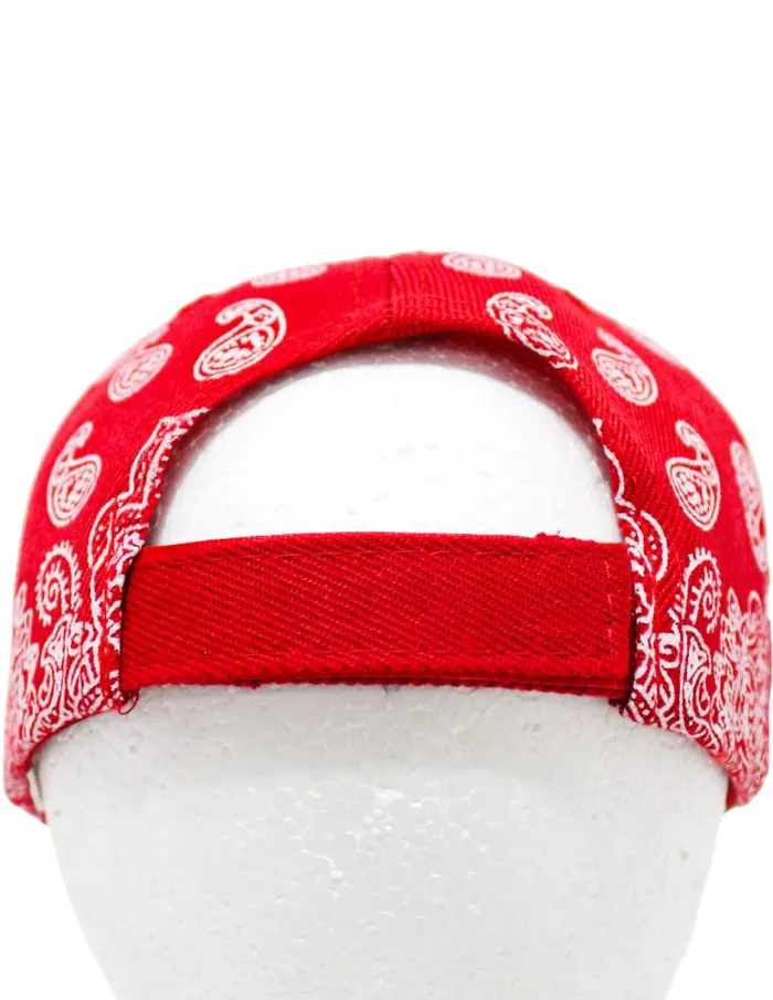 Gorra roja con mandalas blancas - Image 4
