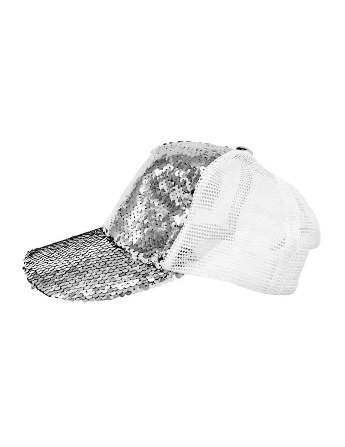 Gorra de lentejuela blanca - Image 2