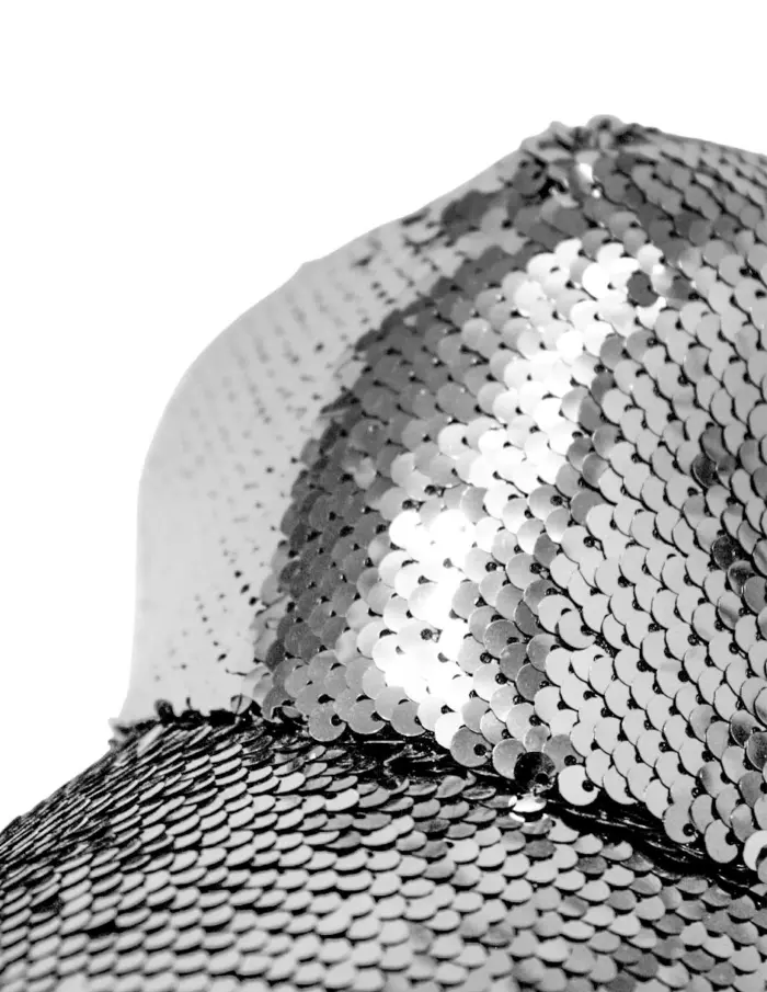 Gorra de lentejuela blanca - Image 3
