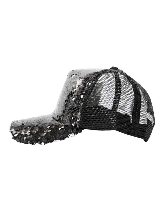 Gorra de lentejuela negra - Image 2