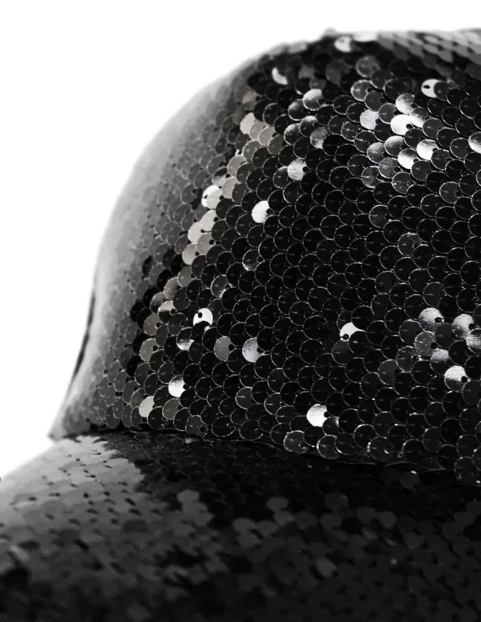 Gorra de lentejuela negra - Image 3