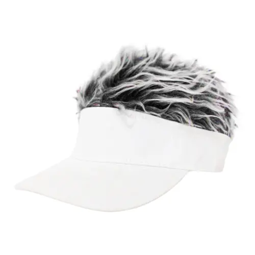 Visera blanca con peluche