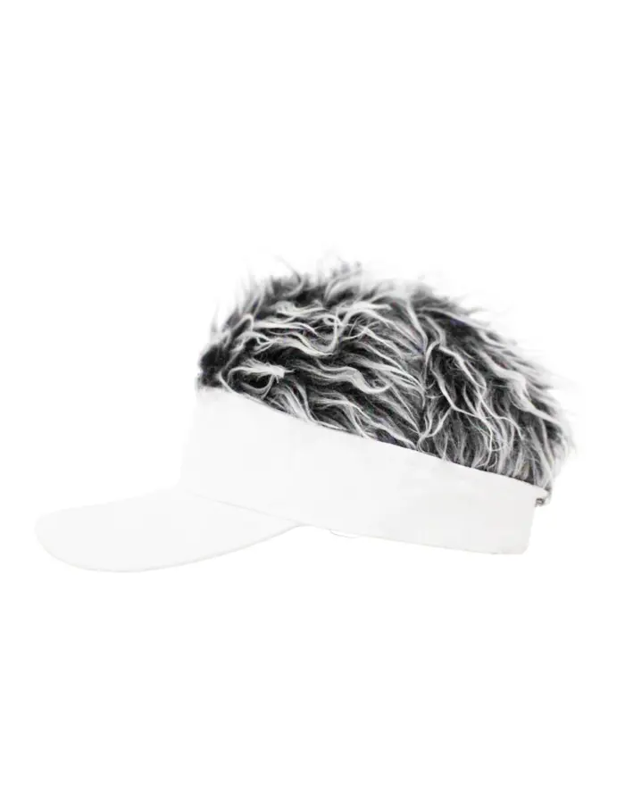 Visera blanca con peluche - Image 2