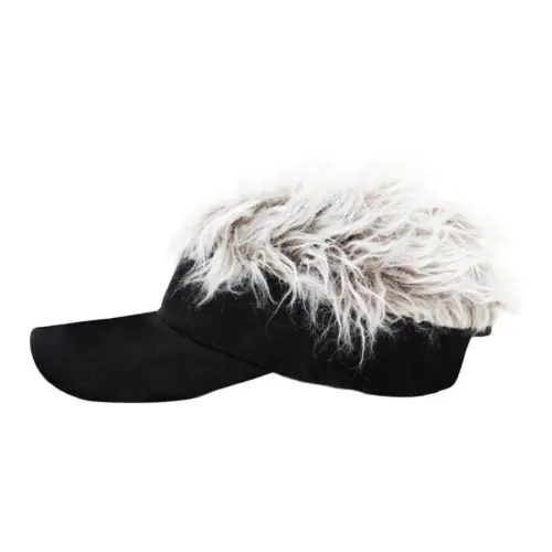 Visera negra con peluche