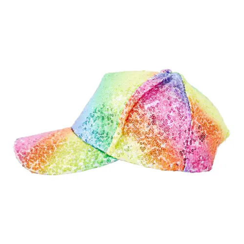Gorra de lentejuelas multicolor