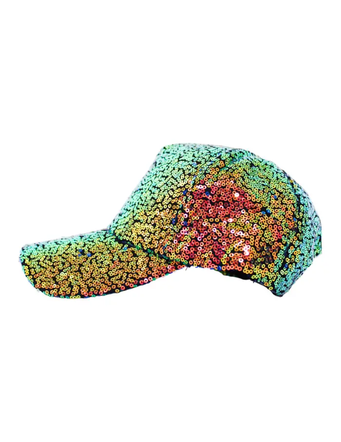 Gorra de lentejuelas negras con dorado - Image 2