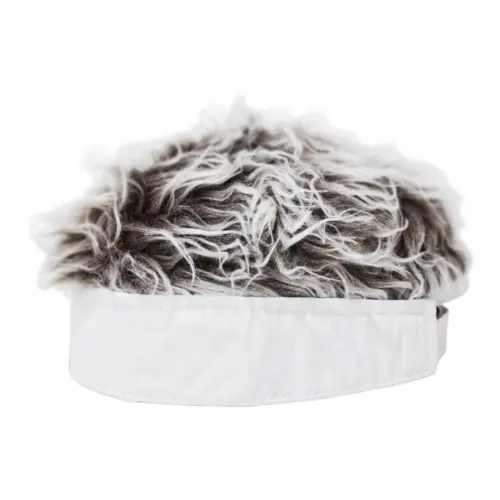 Gorra gris con peluche