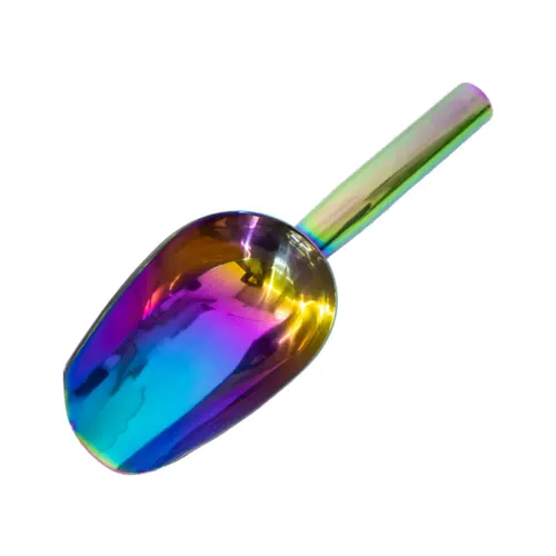 Cuchara de acero inoxidable para hielos multicolor