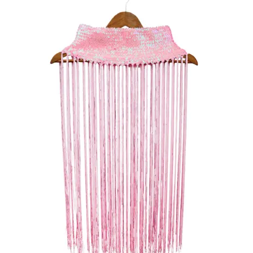 Falda de barbitas rosa de 30x73x0.1cm