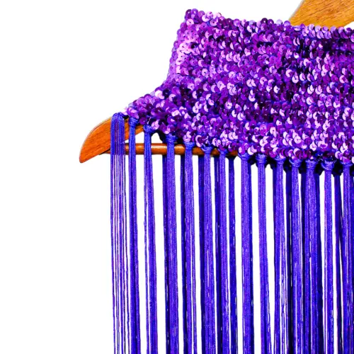 Falda de barbitas morada de 30x73x0.1cm