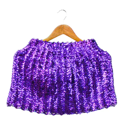 Falda de lentejuelas morada de 28x33x0.1cm
