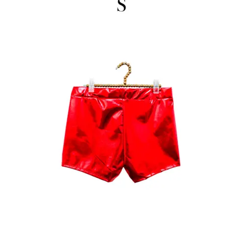 Short metálico rojo talla S de 32x30x0.1cm