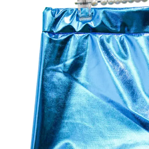 Short metálico azul talla S de 32x30x0.1cm