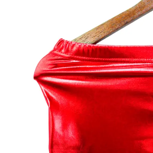 Pantalón metálico rojo talla S de 32x90x0.1cm