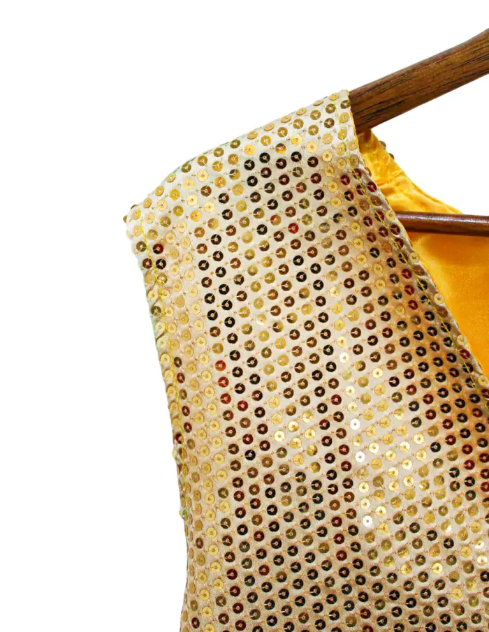 Chaleco de lentejuela dorado de108x69x0.1cm - Image 2
