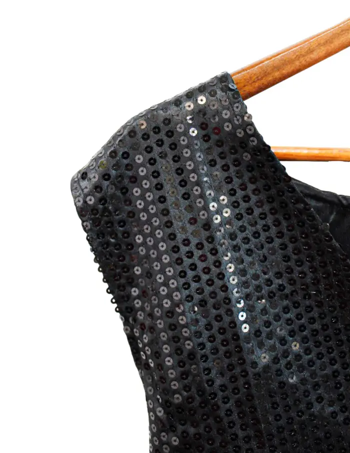 Chaleco de lentejuela negro de108x69x0.1cm - Image 2