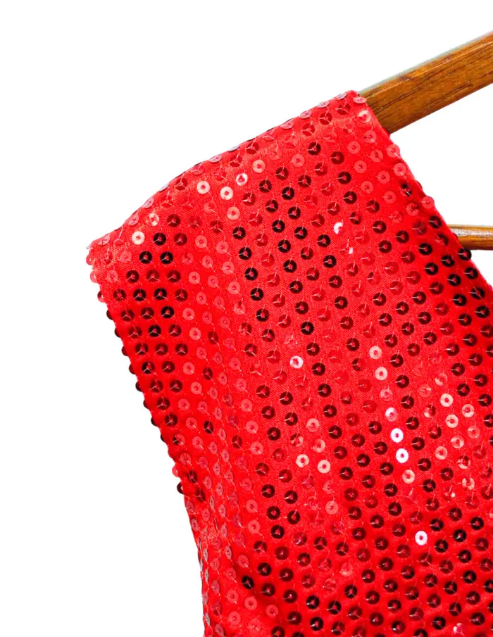 Chaleco de lentejuela rojo de108x69x0.1cm - Image 2