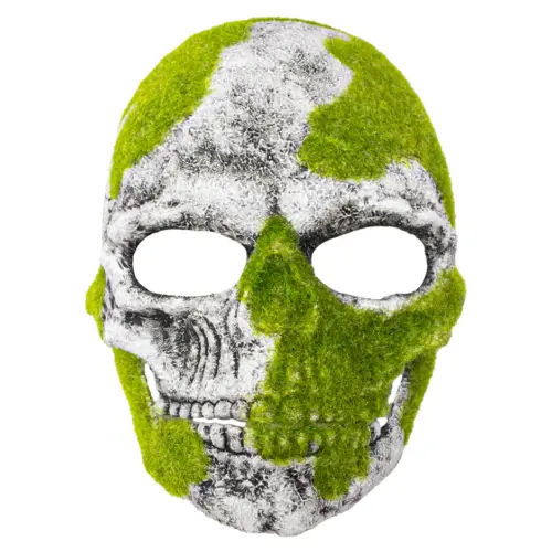 Mascara diseño calavera con musgo
