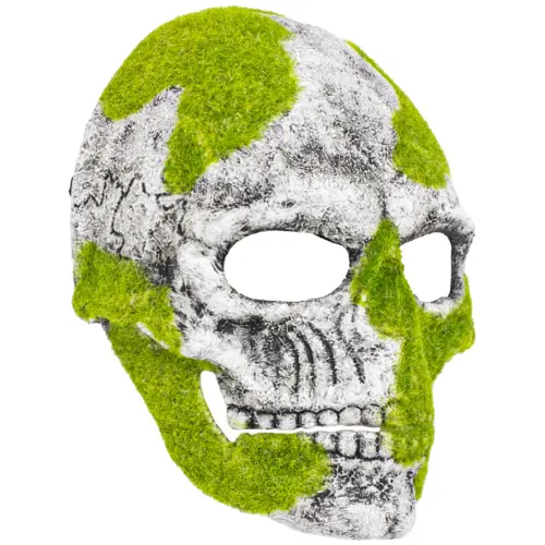 Mascara diseño calavera con musgo