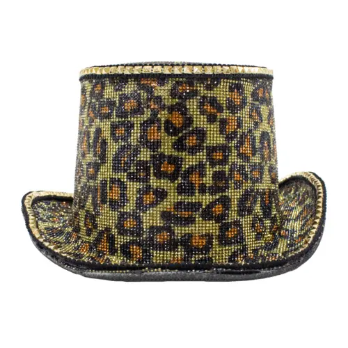 Sombrero diseño animal print diamantado