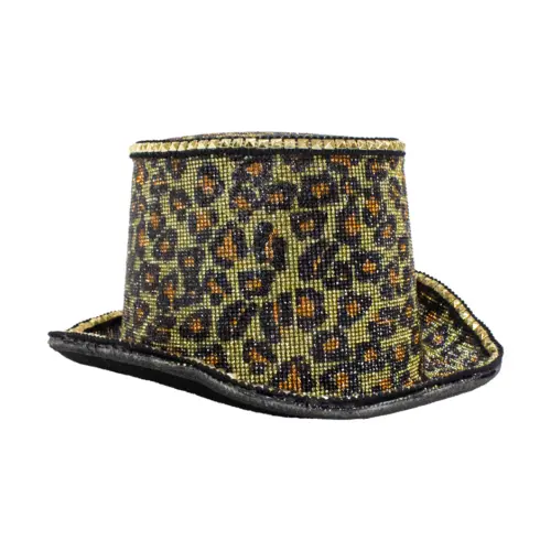 Sombrero diseño animal print diamantado