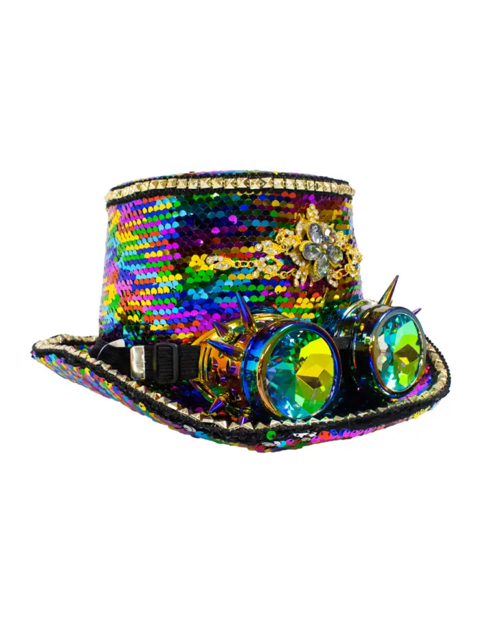 Sombrero multicolor con lentes - Image 2