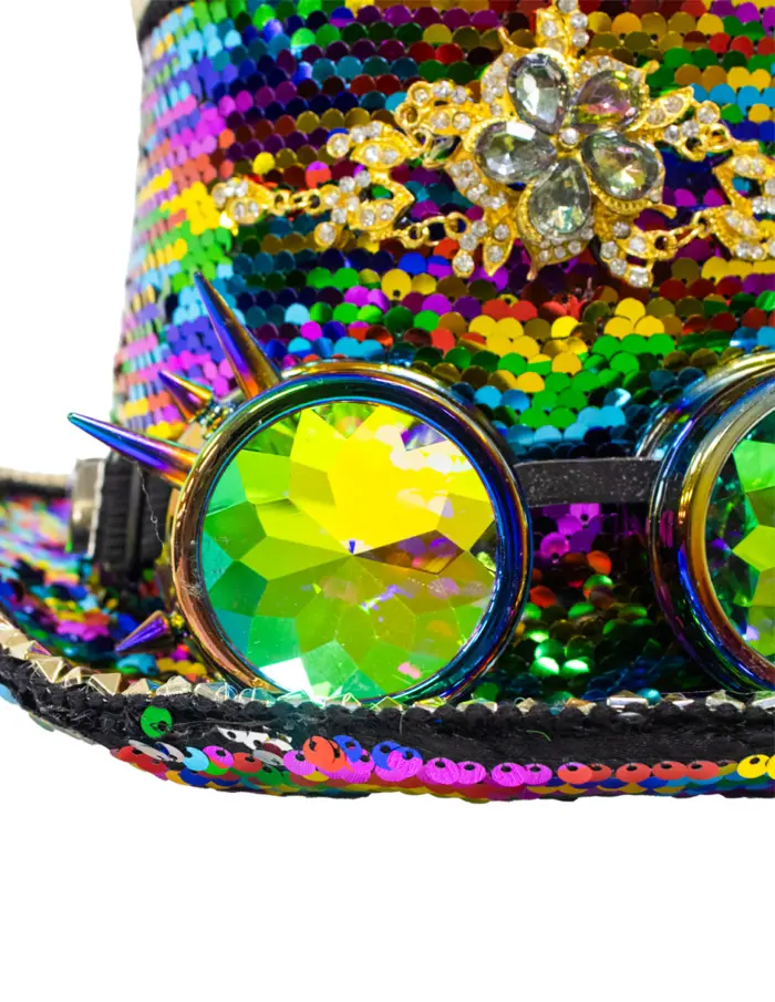 Sombrero multicolor con lentes - Image 3