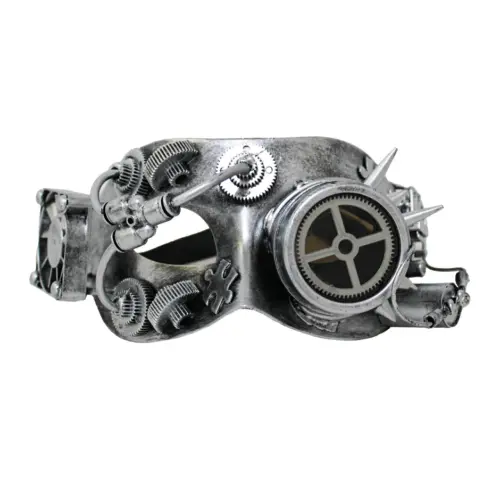 Antifaz industrial plateado de8x21x10cm