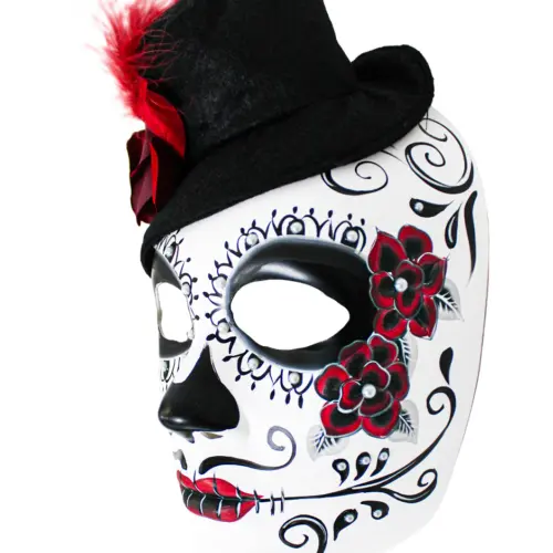 Mascará diseño catrín con sombrero de20x31x11cm