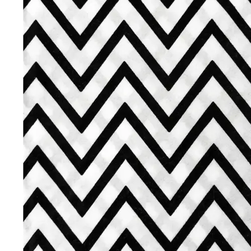 Paquete de servilletas de papel blanca con rayas zigzag negras con 20 piezas de 33x33cm