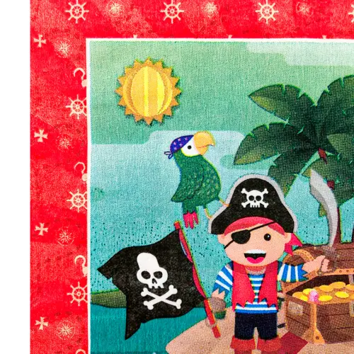 Paquete de servilletas de papel de niño pirata con 20 piezas de 33x33cm