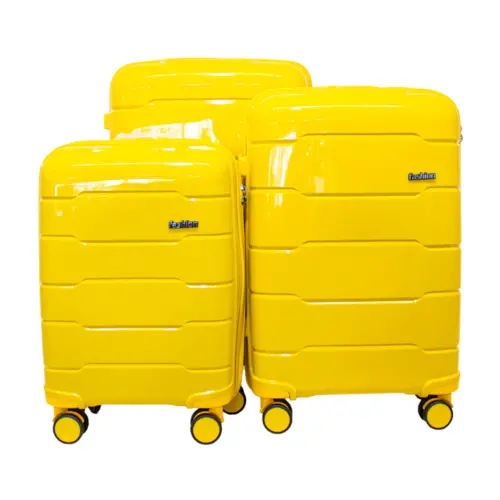 Juego de 3 maletas de equipaje de color amarillo