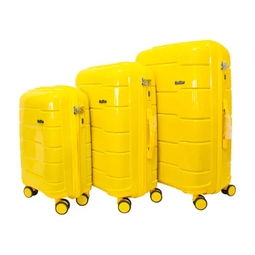 Juego de 3 maletas de equipaje de color amarillo