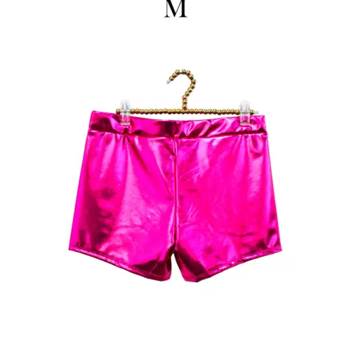 Short metálico fucsia talla M de 34x32x0.1cm