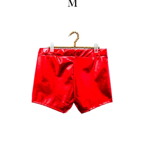 Short metálico rojo talla M de 34x32x0.1cm