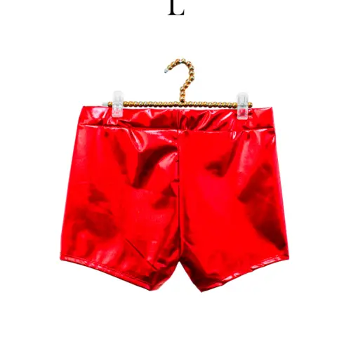 Short metálico rojo talla L de 36x32x0.1cm
