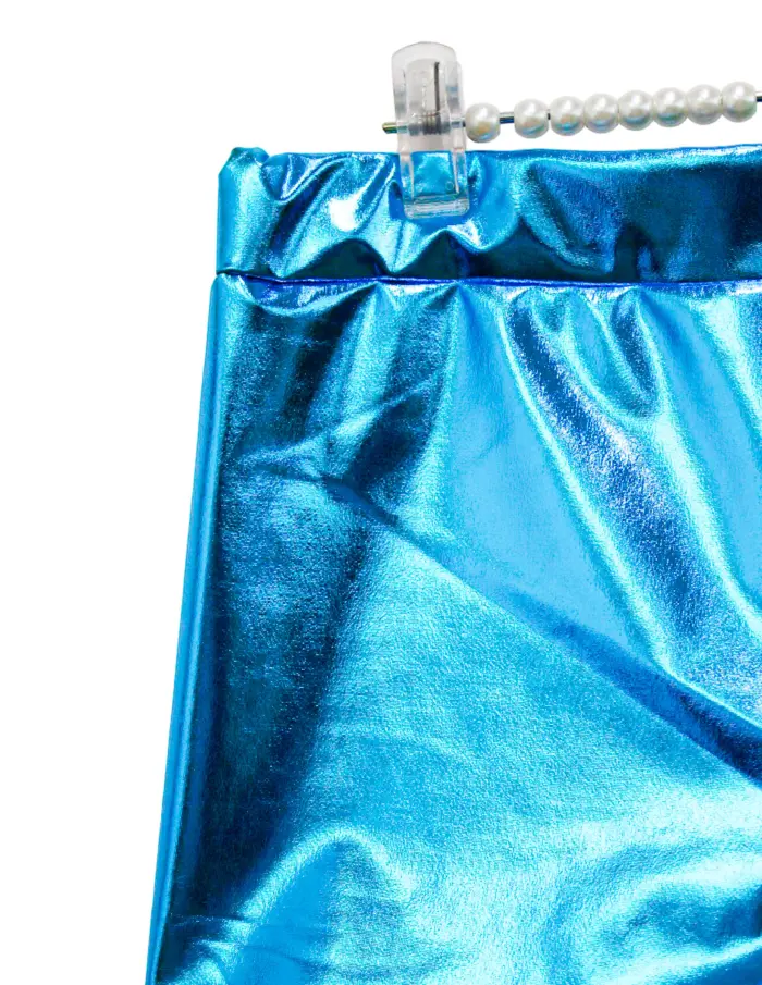 Short metálico azul talla L de 36x32x0.1cm - Image 2