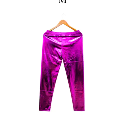 Pantalón metálico morado talla M de 34x92x0.1cm