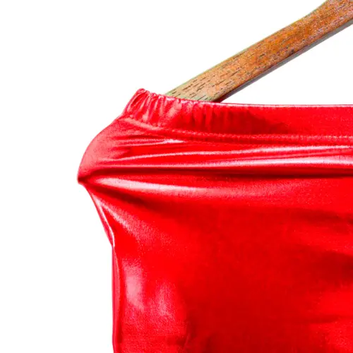Pantalón metálico rojo talla L de 36×93.5×0.1cm