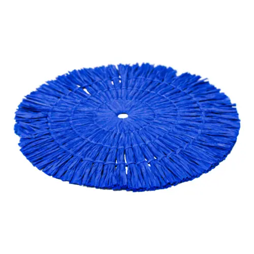 Mantel individual redondo azul rey tejido de papel de 0.1x38x0.1cm