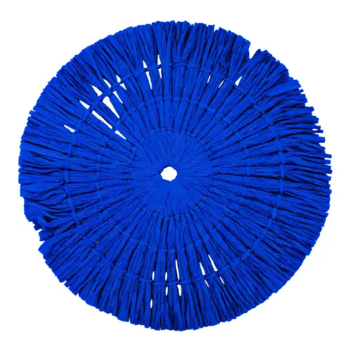 Mantel individual redondo azul rey tejido de papel de 0.1x38x0.1cm