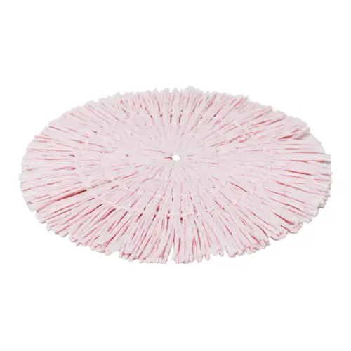 Mantel individual redondo rosa tejido de papel de 0.1x38x0.1cm