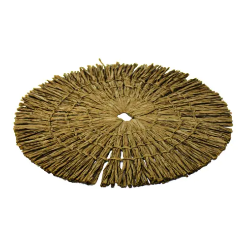 Mantel individual redondo tabaco tejido de papel de 0.1x38x0.1cm