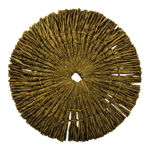 Mantel individual redondo tabaco tejido de papel de 0.1x38x0.1cm