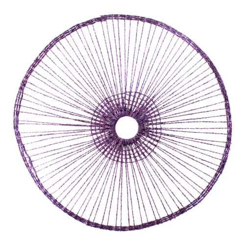 Mantel individual redondo morado tejido de 0.1x38x0.1cm
