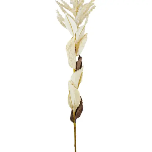 Vara de follaje artificial blanco de 12x65x0.1cm