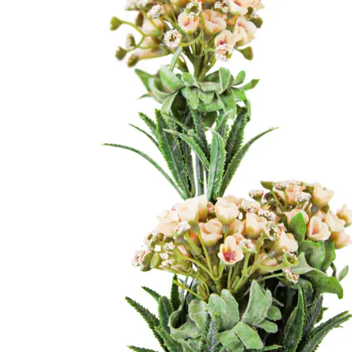 Vara de flores talqueadas durazno de15x78x0.1cm