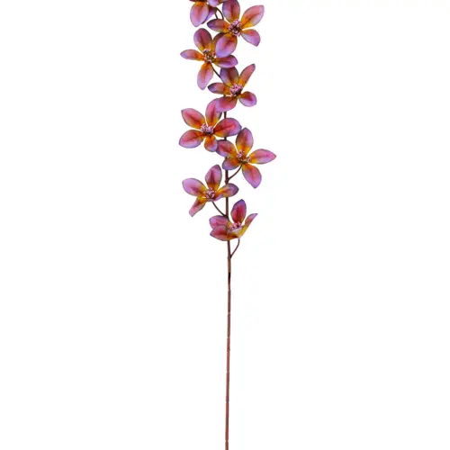 Vara con flores purpura con cafe de 18x92x0.1cm